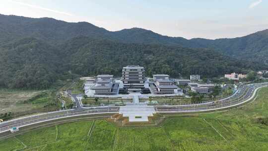 广州国家版本馆航拍国家博物馆建筑风光风景