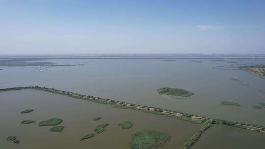 河北衡水衡水湖4A景区航拍