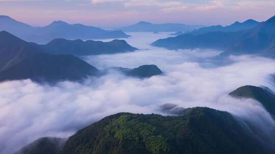 唯美大气的山川云海航拍延时摄影