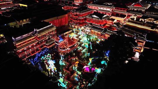 2023上海豫园城隍庙豫园灯会元宵节灯会视频素材模板下载