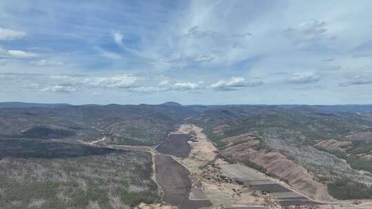 航拍初夏大兴安岭风景