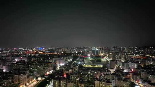 深圳航拍交通街道夜景4k