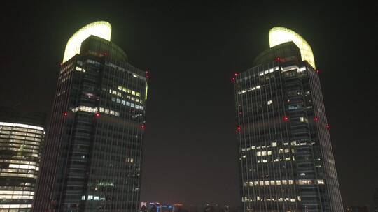 徐汇区港汇恒隆广场夜景视频素材模板下载