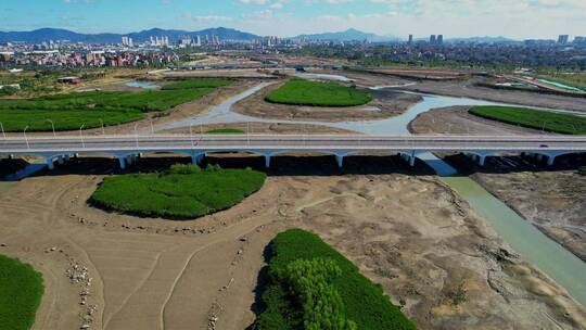 厦门航拍火炬大桥建筑景观