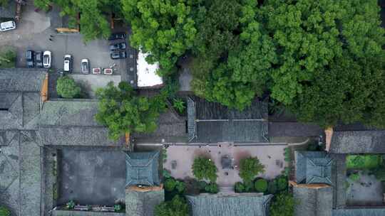 航拍天台山国清寺