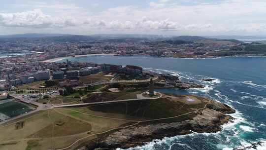 西班牙海岸科鲁纳市