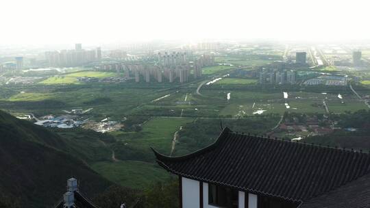 大阳山 山顶楼阁 苏州大全景 高新区 大阳山