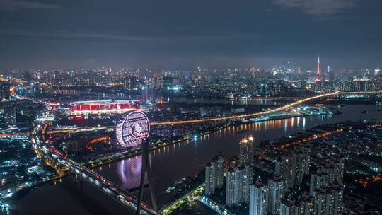 荔湾广州圆夜景延时-2