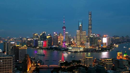 上海航拍延时夜景