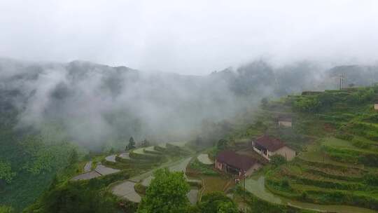 与世无争农村僻静小山村