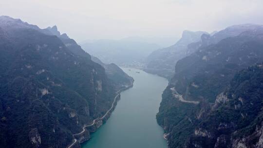 湖北宜昌西陵峡三游洞航拍