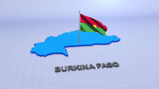 布基纳法索国旗地图