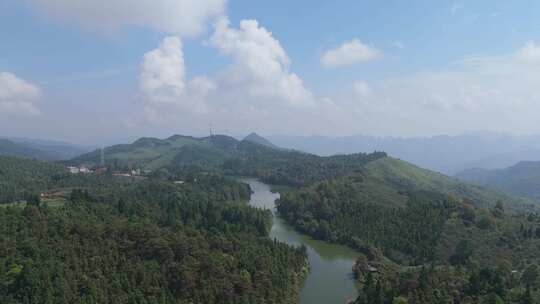 富宁架街水库大全景航拍