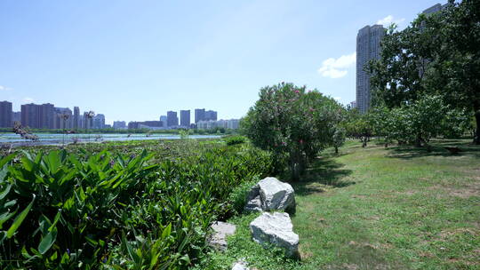 武汉青山区青山江滩风景