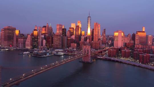 航拍纽约城市建筑景观
