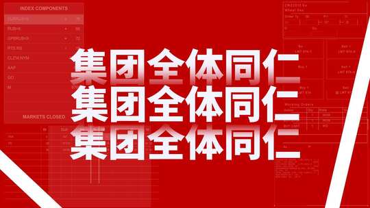 企业活动 年终总结文字快闪(红）