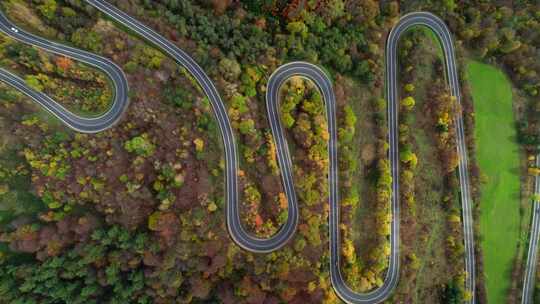 4K盘山公路航拍山间公路中国基建