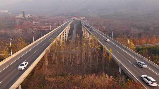 河北 石家庄 井陉县 道路 交通 秋天