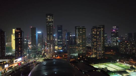 4K深圳南山区深圳湾夜景