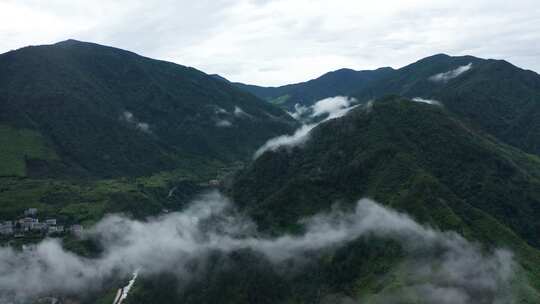 杭州临安天目山云雾仙境航拍