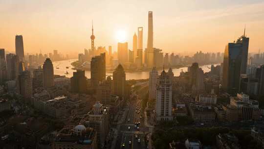 上海地标合集上海航拍风光