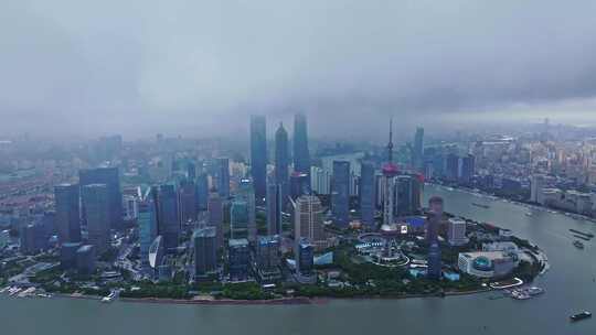 上海台风暴风雨来临前黑云压城航拍