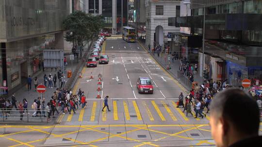 香港市区的繁华街道