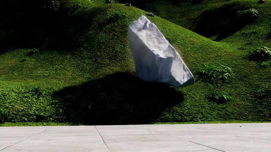山坡巨石坠落动画展示