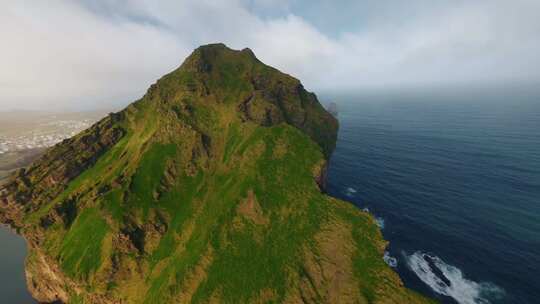 fpv航拍冰岛绿色治愈岛屿