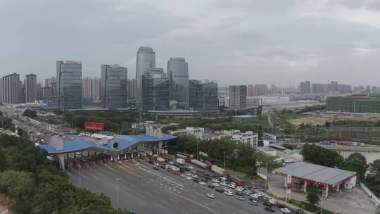 广西南宁江南经济开发区航拍视频素材模板下载