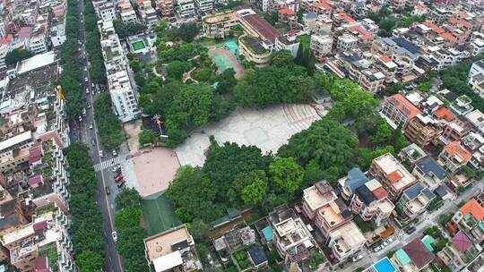 广州_广州沙湾文化广场_航拍大范围延时