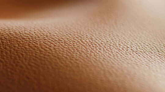 棕色皮革面料近景展示