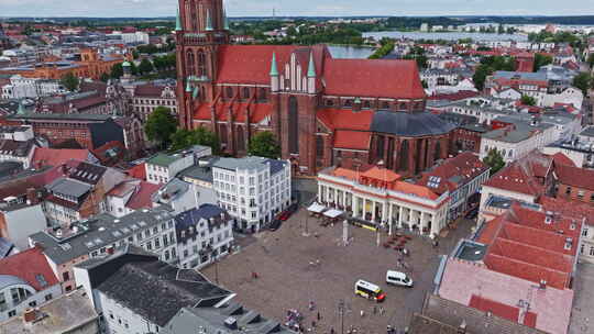 德国北部Schwerin Marktpl