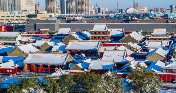 悟2x7航拍沈阳故宫雪景