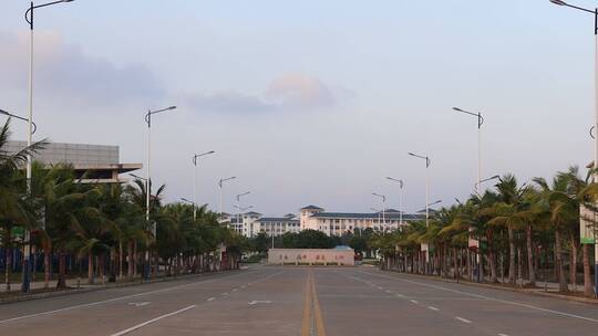 海南师范大学桂林洋新校区校园移动延时素材