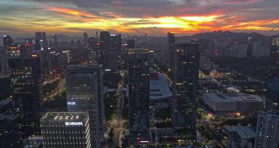 深圳城市航拍4K夜景