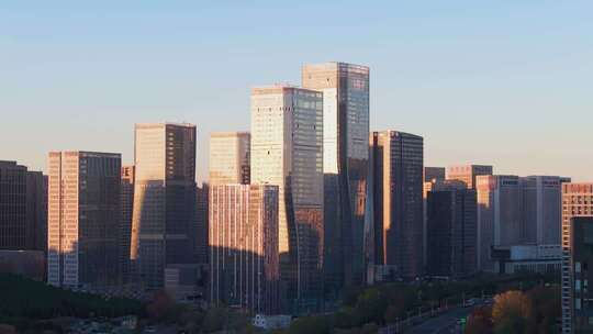 4k航拍山东济南城市日出