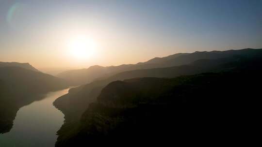 4K黄河丹霞景区壮丽山河风光航拍视频