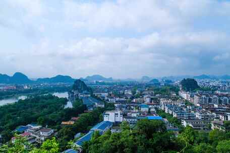 广西桂林城市风景漓江山水风光