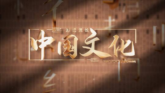 简洁国风中国汉字文化宣传展示AE模板