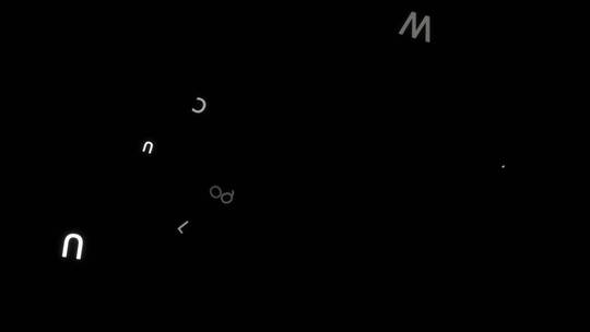 大写字母动态装饰元素视频