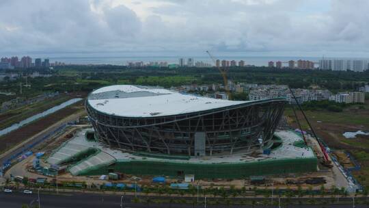 建设中海口五源河体育场运动场所建设01