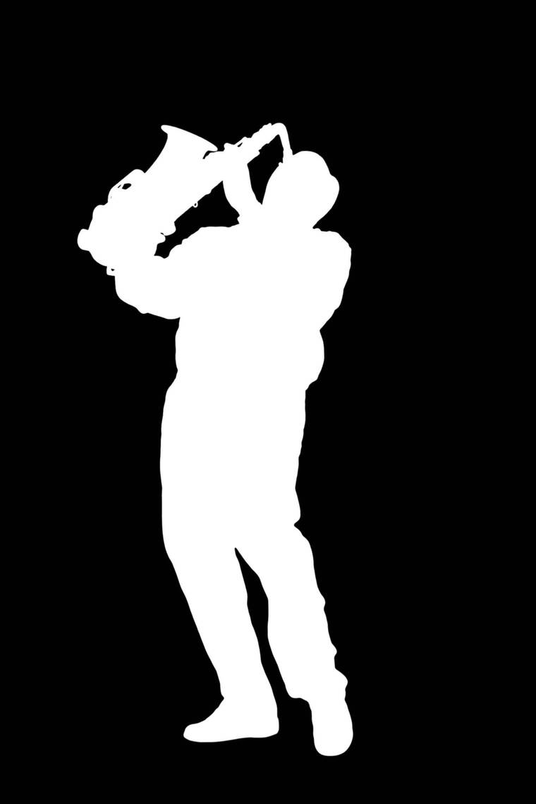 音乐乐器演奏人物动作剪影