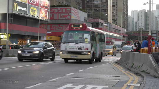 香港马路街景视频素材模板下载