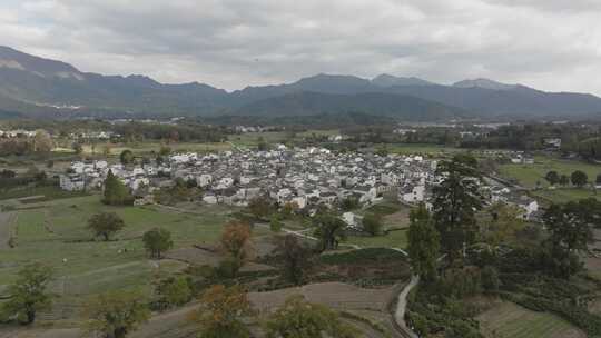 安徽黟县卢村初秋景色