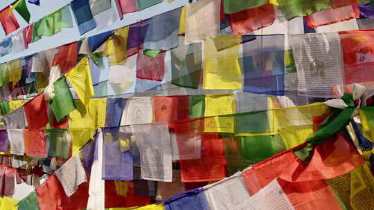 4k宗教信仰藏族祈福经幡