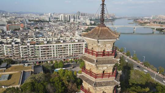 博物馆 龟峰塔 龟峰公园 河源市博物馆视频素材模板下载