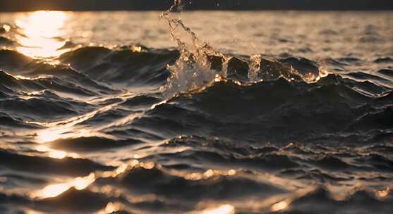 江水水面河面江面水浪波浪特写