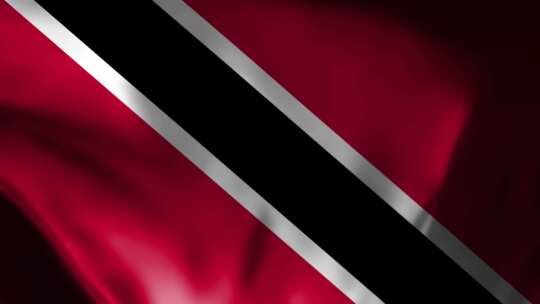 特立尼达和多巴哥挥舞旗帜。特立尼达和多巴视频素材模板下载