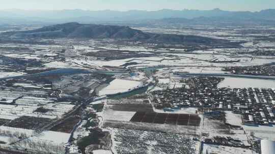 航拍雪景